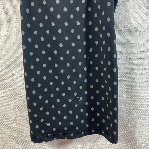 Lululemon Power Y Tank * Luon ghost dot black slate polka dots size 6 - Picture 4 of 9